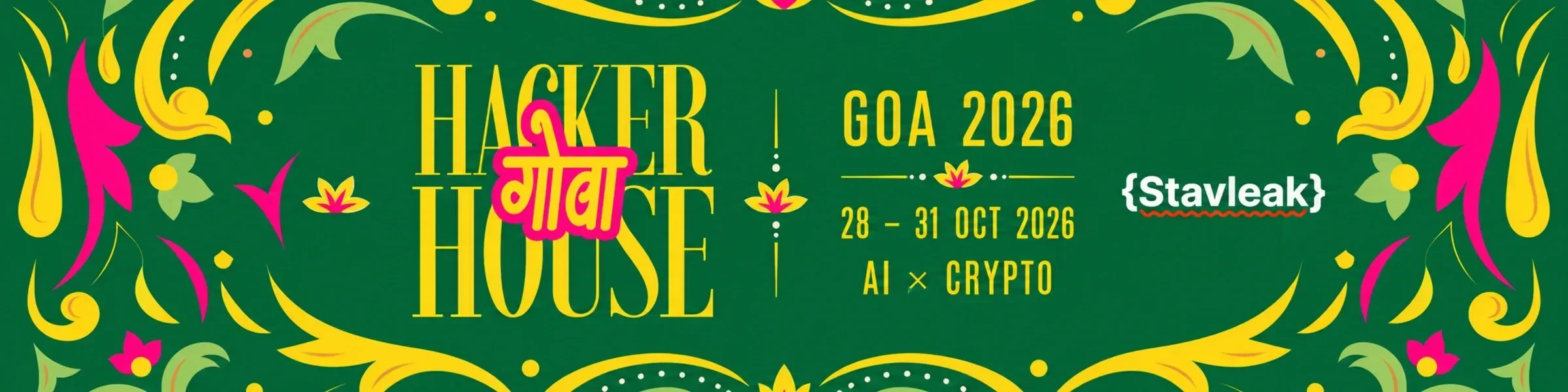 Hacker House Goa 2026 — хакатон AI × Crypto